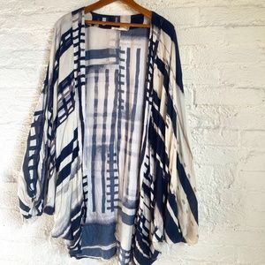 Anthropologie Watercolor Kimono One Size